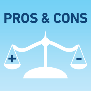 A diagram showing the pros and cons of water softener installation on a weighing scale