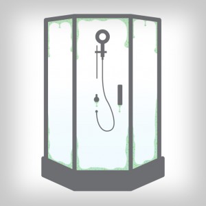 shower hard water scale